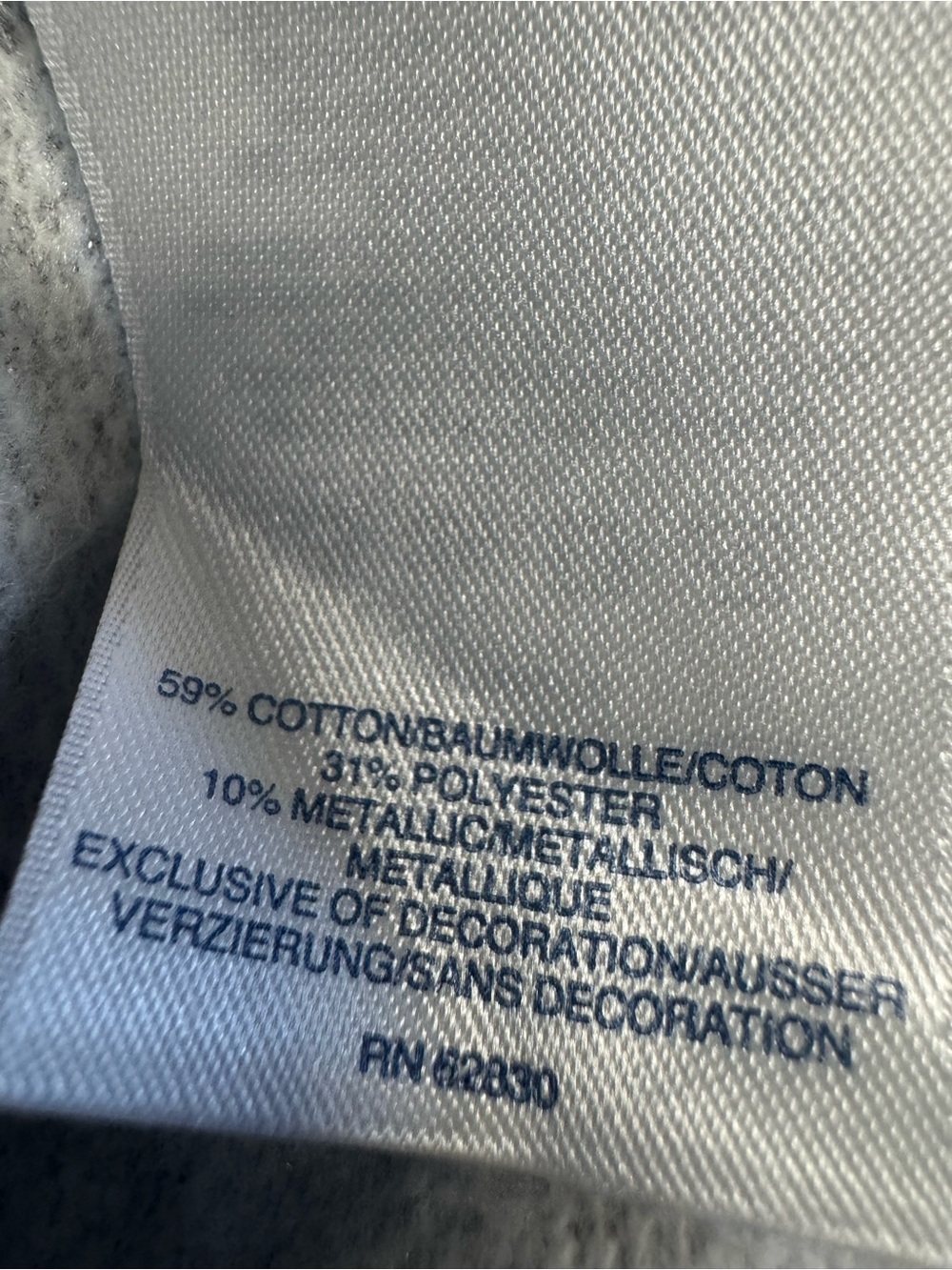 NWOT Lands’ End Gray Heather Crew New Sweatshirt With Sequin Snowflake SZ XL - Picture 8 of 8